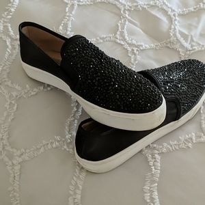 INC Black studded slip-ons